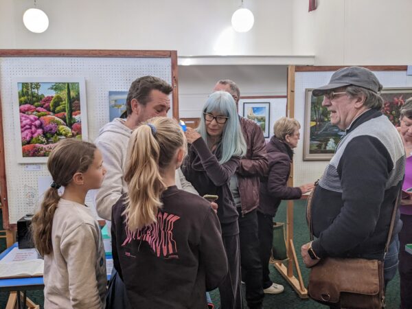 Visitors on the final day of the BHAC 2023 Art Show.